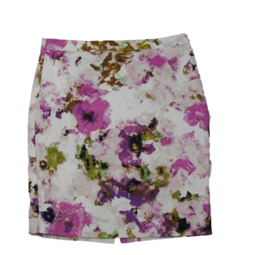 Liz Claiborne Pink/Purple Floral Skirt Size 8